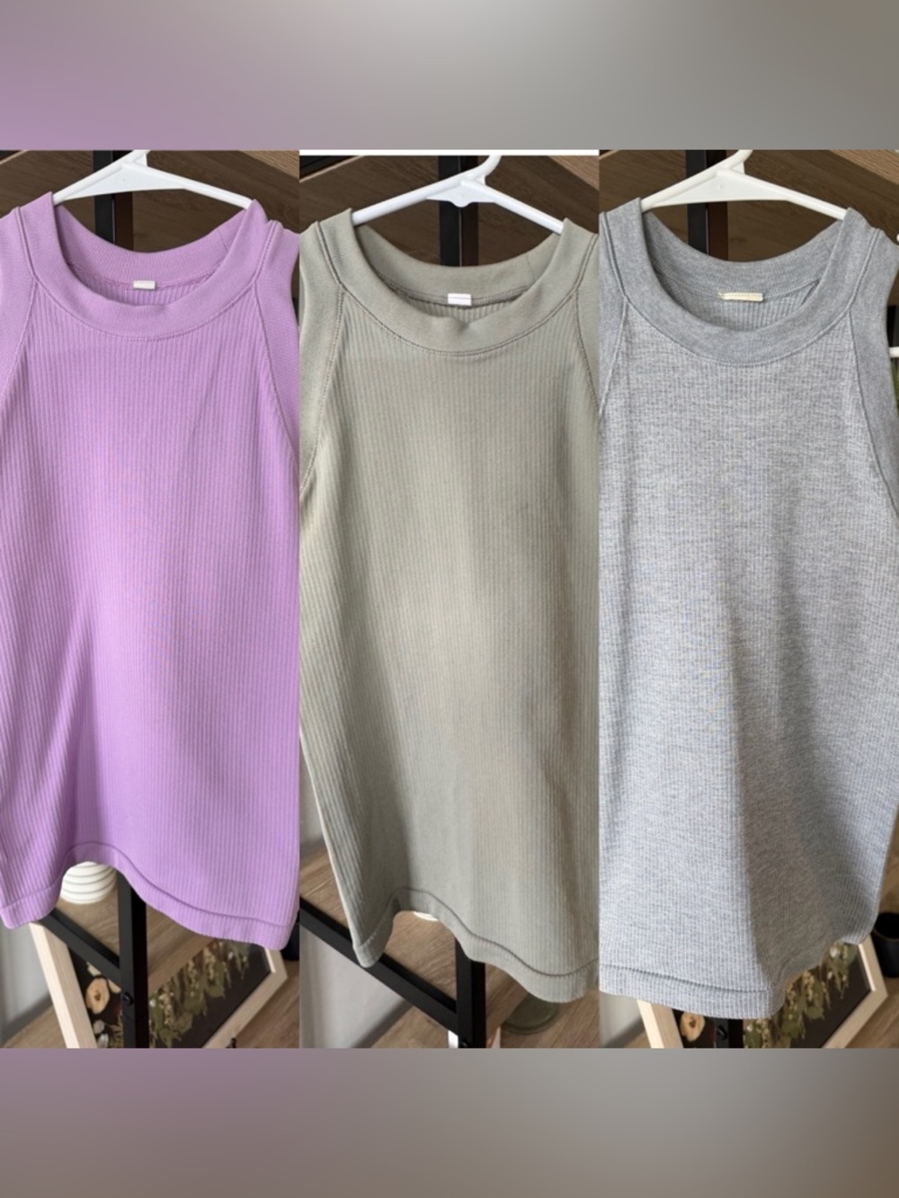 Set of 3 Athleta Tank Top — Lilac, Sage, Gray